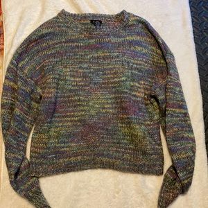 Multicolor crop sweater
